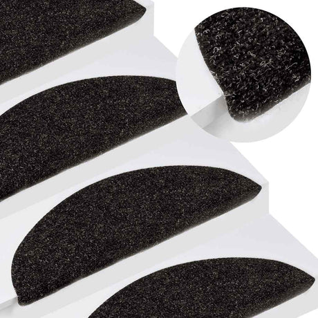 Vidaxl Stair Mats Self -fast 15 ST 56x17x3 cm Anthracite -farvet