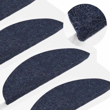 Vidaxl Stair Mats Self -fast 15 st 56x17x3 cm blå