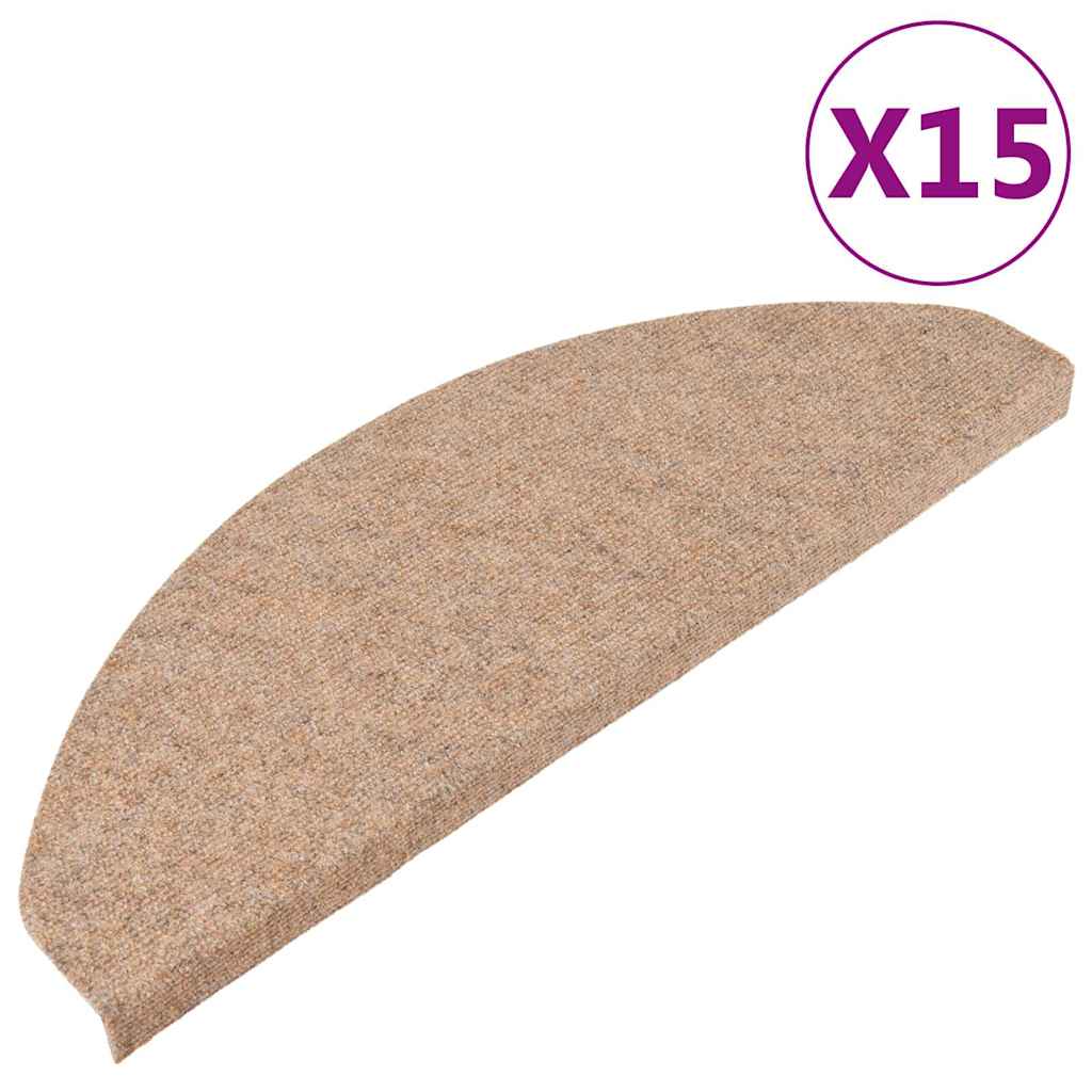 Vidaxl -trapper selv -fast 15 ST 65x22.5x3,5 cm beige