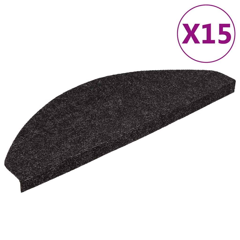 Vidaxl Stair Mats Self -fast 15 ST 65x22,5x3,5 cm Anthracite