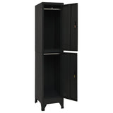 Vidaxl lockerkast 38x45x180 cm staal zwart