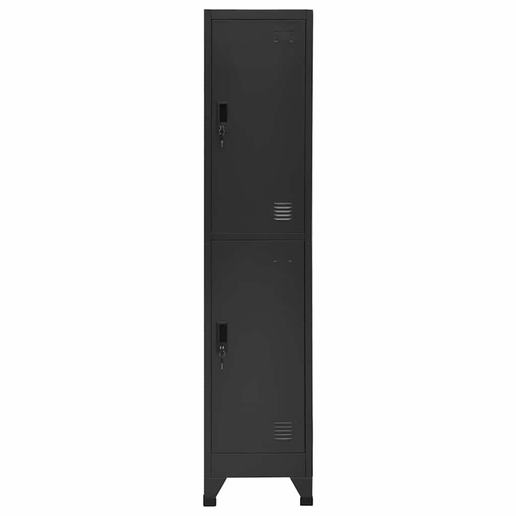 Vidaxl lockerkast 38x45x180 cm staal antracietkleurig