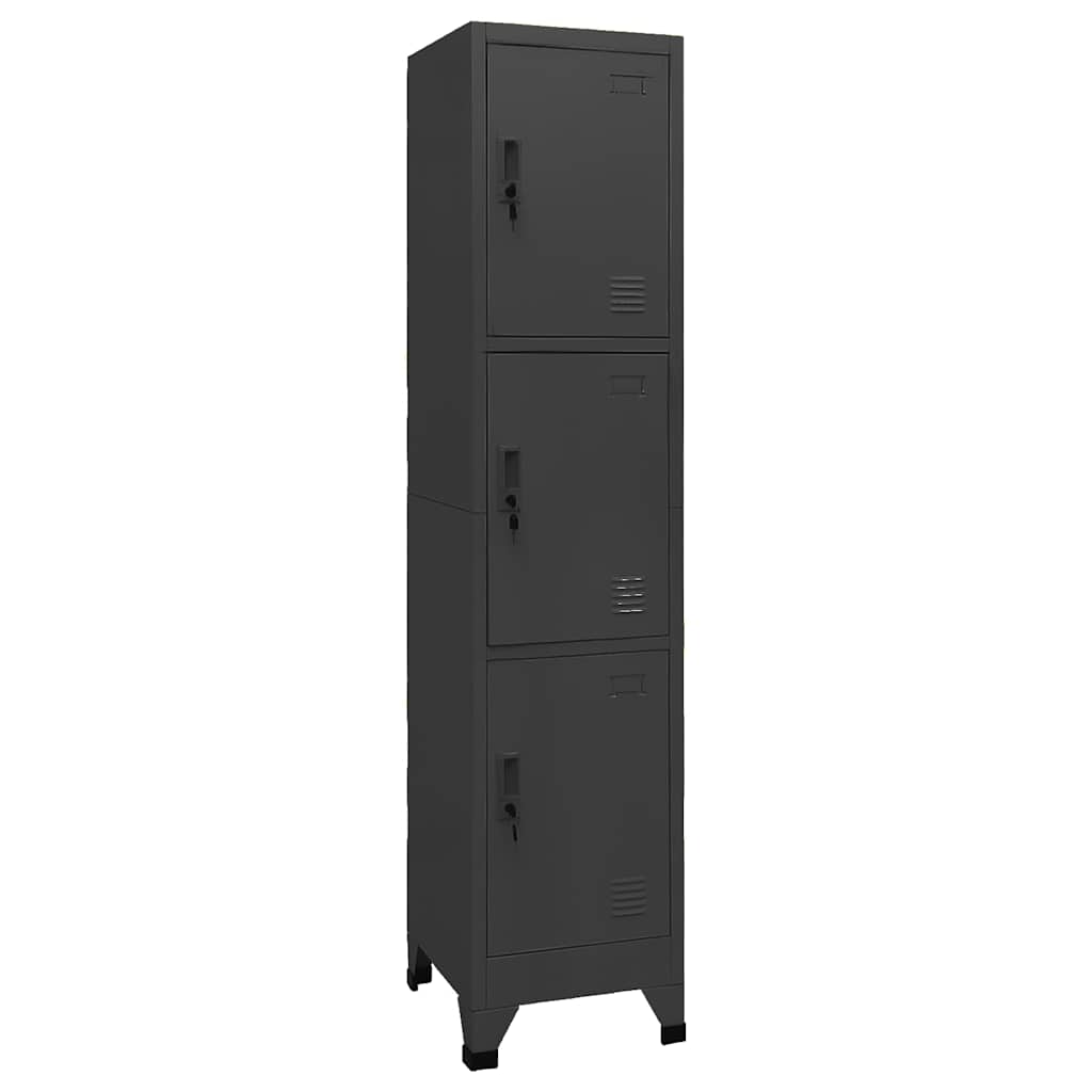 Vidaxl lockerkast 38x45x180 cm staal antracietkleurig