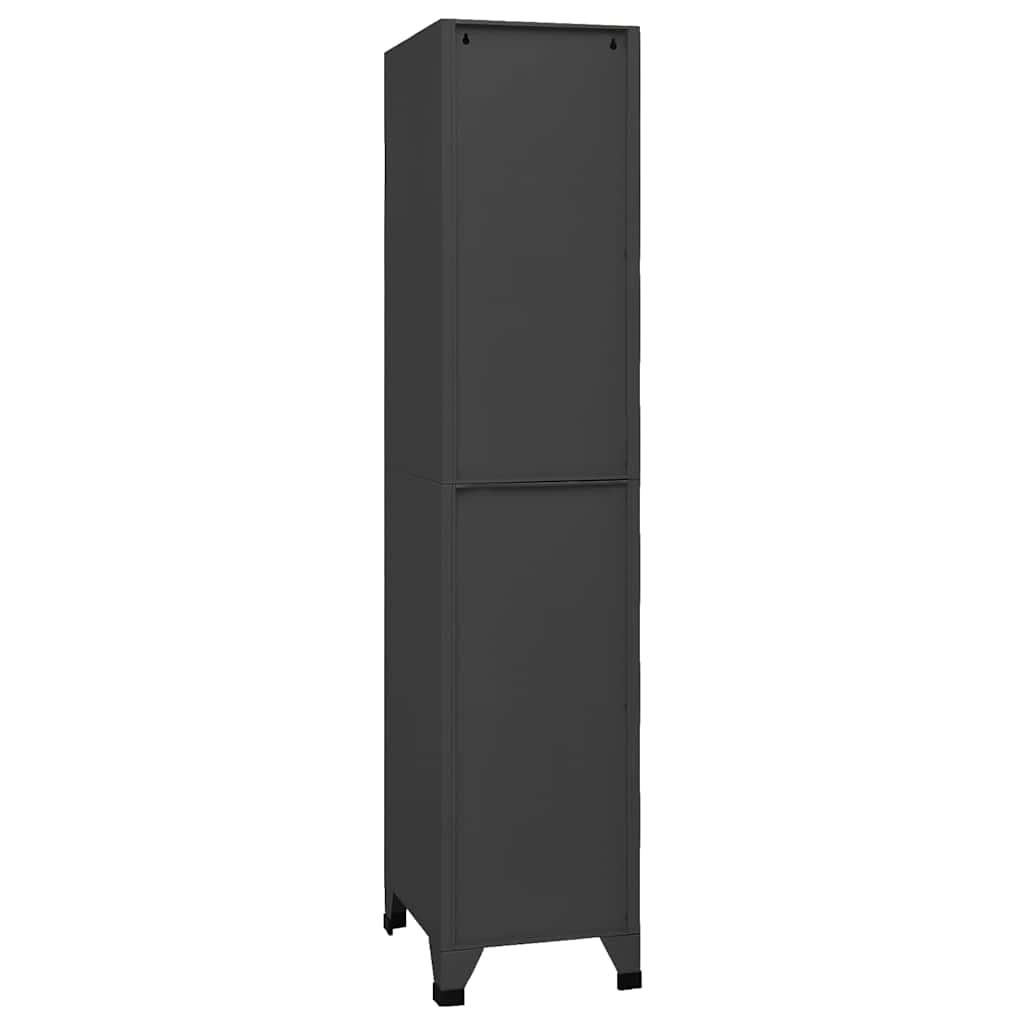 Vidaxl lockerkast 38x45x180 cm staal antracietkleurig