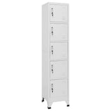 Vidaxl lockerkast 38x40x180 cm staal lichtgrijs