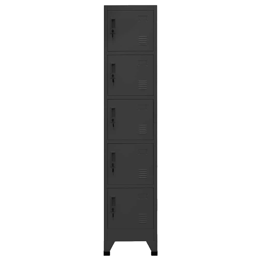 Vidaxl lockerkast 38x40x180 cm staal antracietkleurig