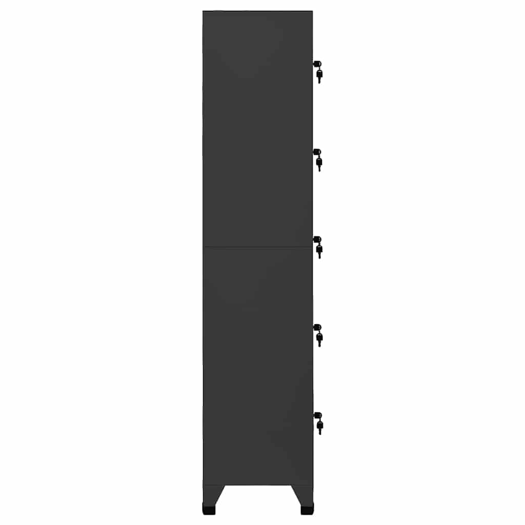 Vidaxl lockerkast 38x40x180 cm staal antracietkleurig