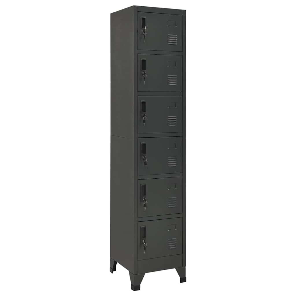 Vidaxl lockerkast 38x40x180 cm staal antracietkleurig