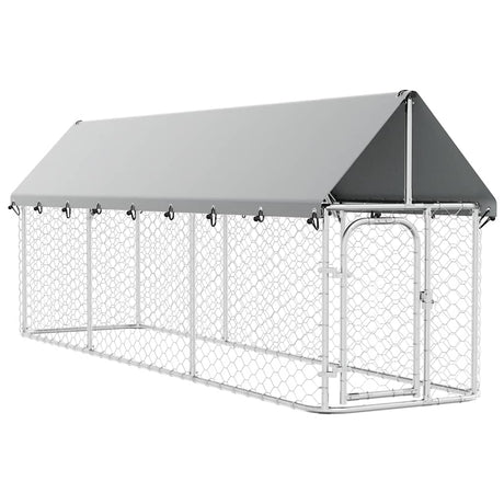 Vidaxl Dog Kennel til udvendig med tag 400x100x150 cm