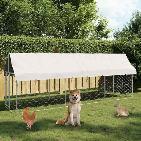 Vidaxl Dog Kennel til udvendig med tag 400x100x150 cm