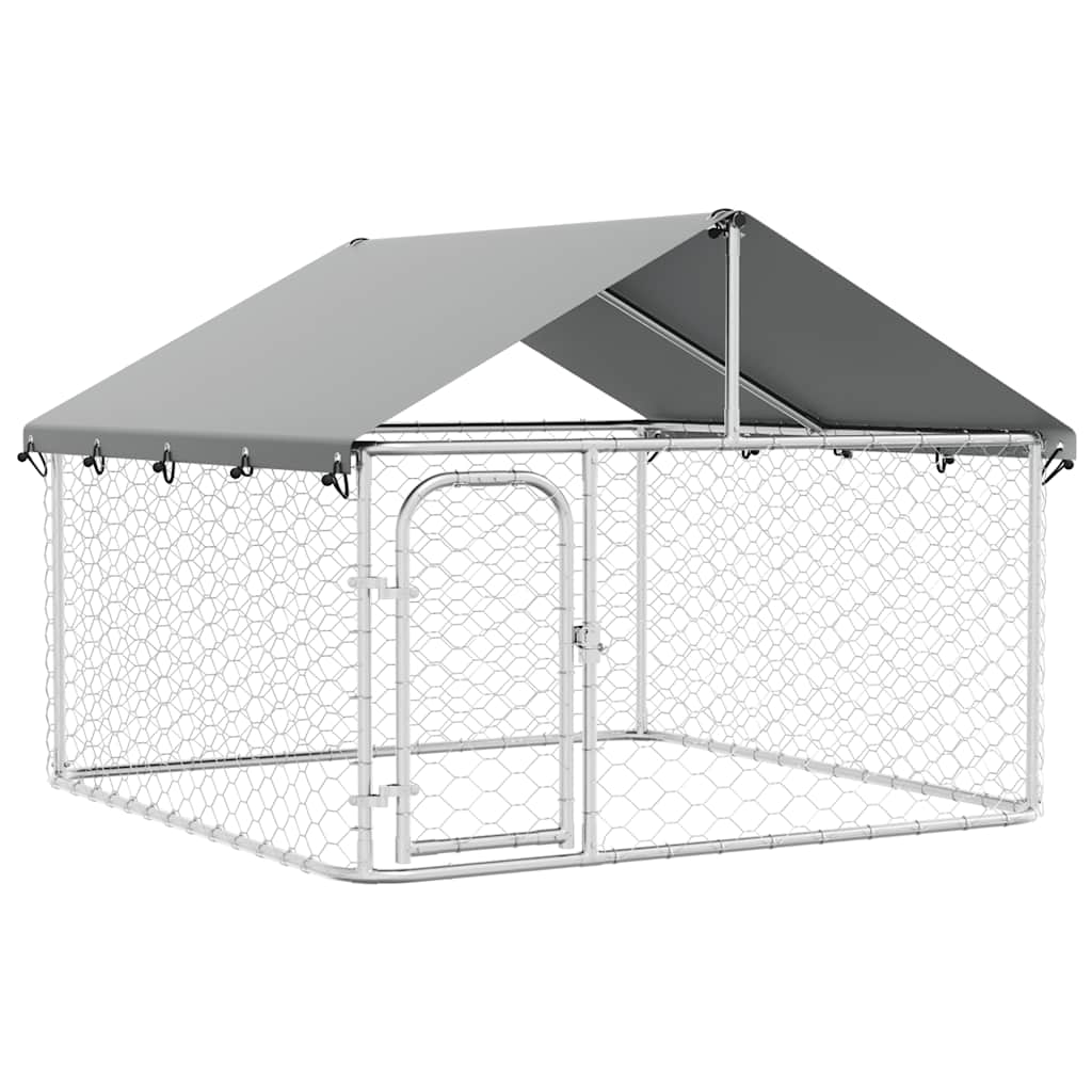 Vidaxl Dog Kennel til udenfor med tag 200x200x150 cm