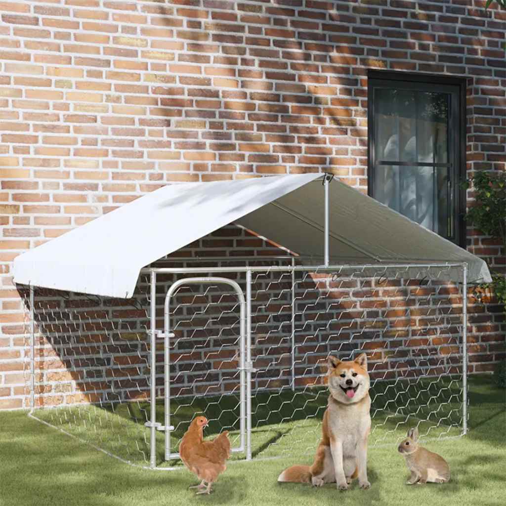 Vidaxl Dog Kennel til udenfor med tag 200x200x150 cm