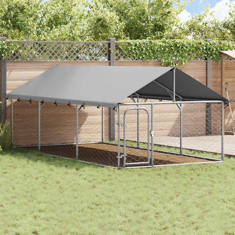 Vidaxl Dog Kennel til udvendig med tag 400x200x150 cm