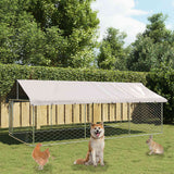 Vidaxl Dog Kennel til udvendig med tag 400x200x150 cm