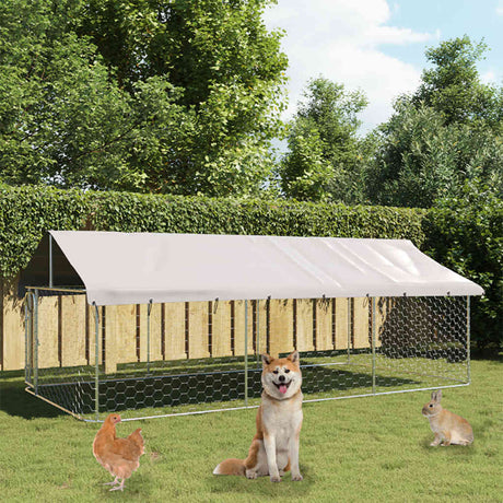 Vidaxl Dog Kennel til udvendig med tag 400x200x150 cm