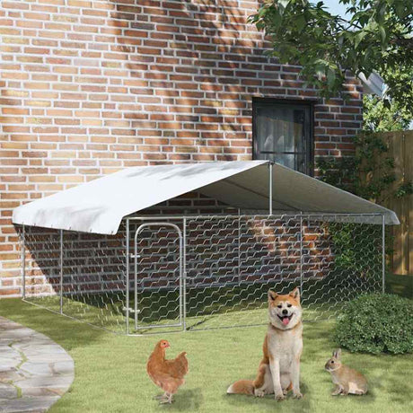Vidaxl Dog Kennel med tag 300x300x150 cm
