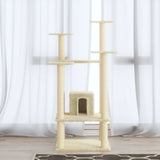 Vidaxl Cat Scratching Post med sisal skrabe poster 110 cm creme -farvet