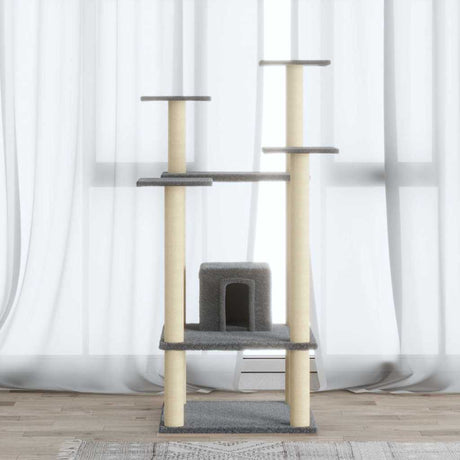 Vidaxl Cat Scratching Post med sisal skrabe poster 110 cm lysegrå