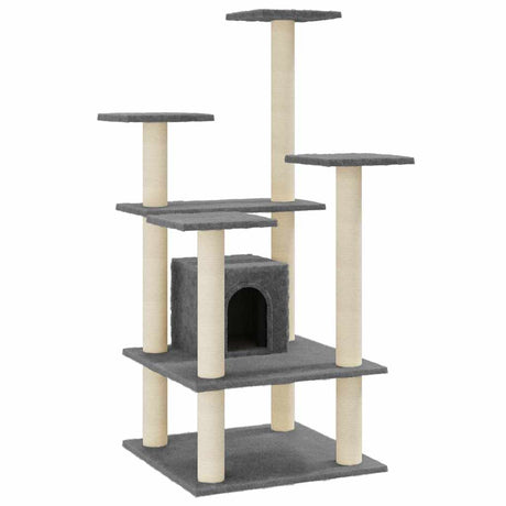 Vidaxl Cat Scratching Post med sisal skrabe poster 110 cm mørkegrå