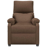 Vidaxl fauteuil verstelbaar stof bruin