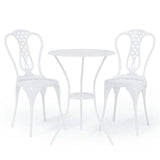 Vidaxl 3-delige bistroset gietaluminium wit