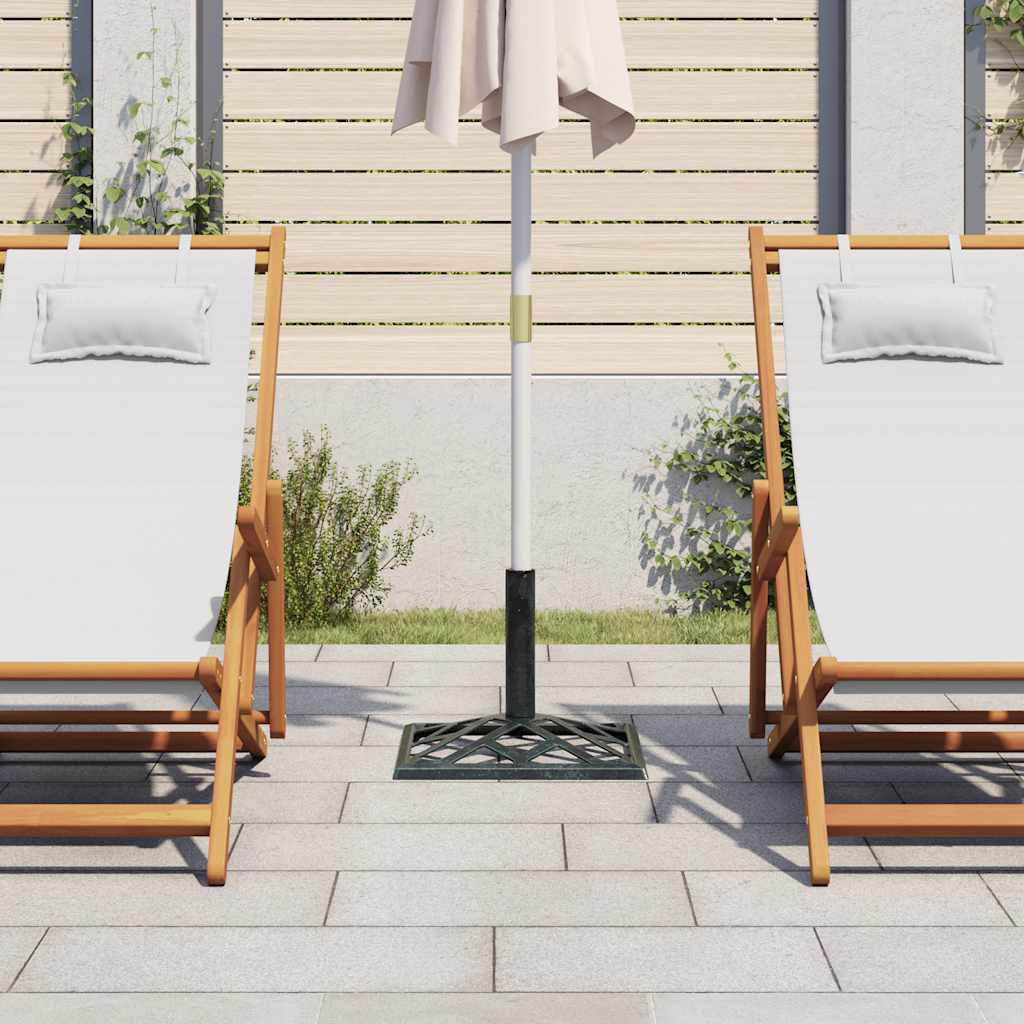 Vidaxl Parasol Foot 44x44x31 cm støbejernsgrøn