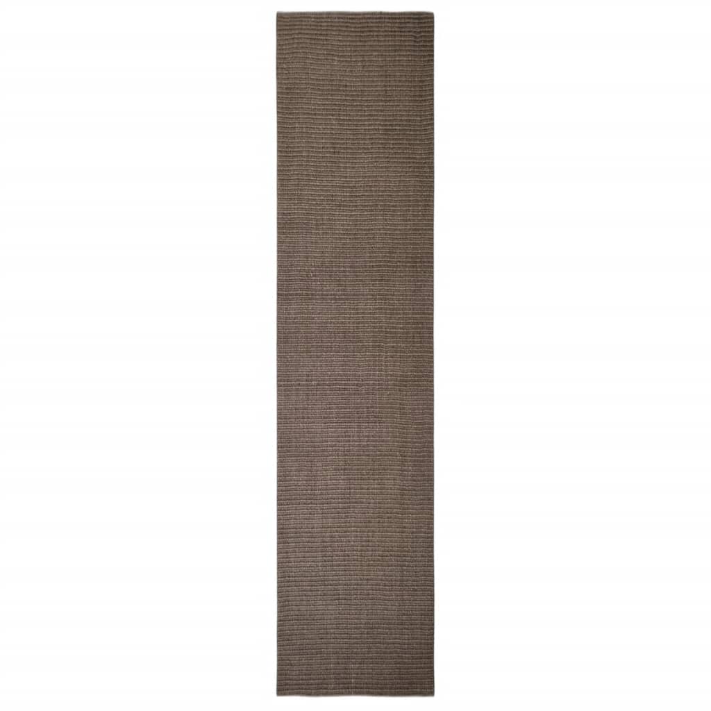Vidaxl Rug 80x350 cm Natural Sisal Brown