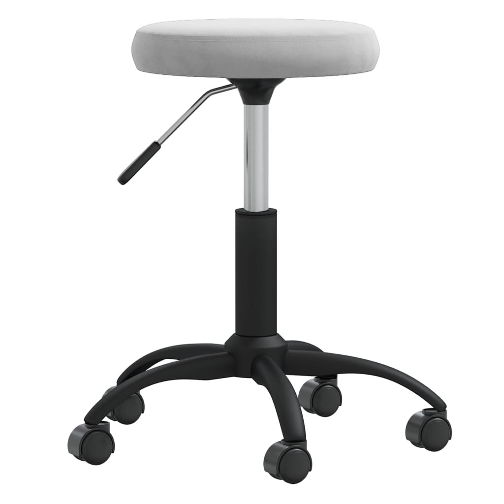 Vidaxl Massage Stool Velvet Light Gray