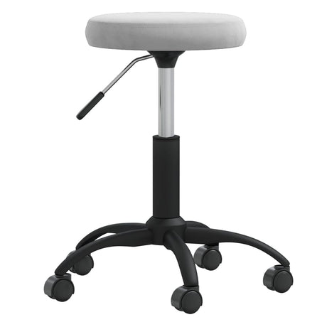 Vidaxl Massage Stool Velvet Light Gray
