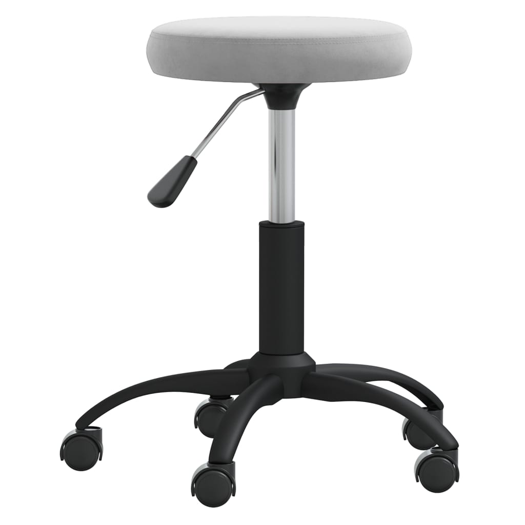 Vidaxl Massage Stool Velvet Light Gray