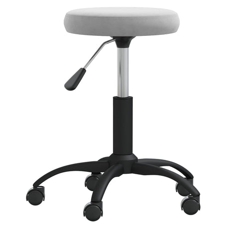 Vidaxl Massage Stool Velvet Light Gray