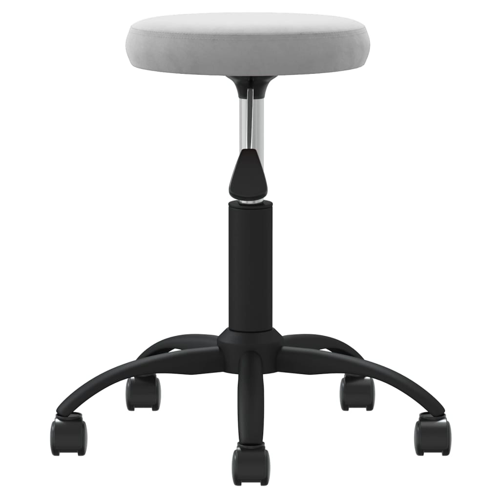 Vidaxl Massage Stool Velvet Light Gray
