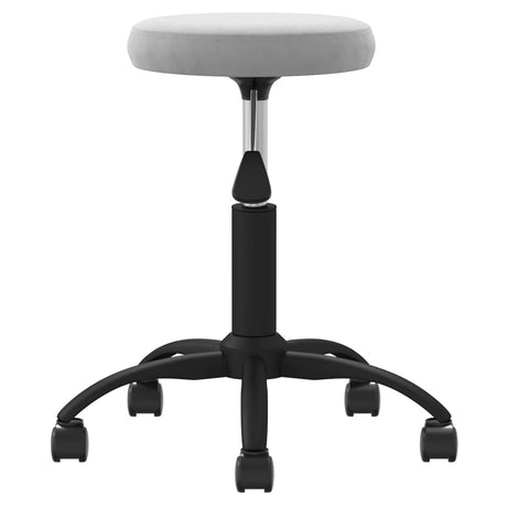 Vidaxl Massage Stool Velvet Light Gray