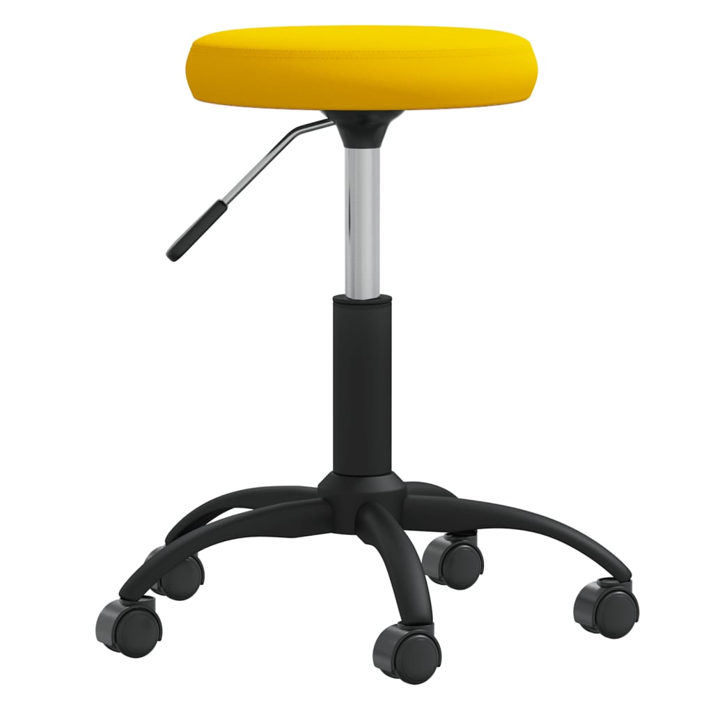 VidaXL massage skammel fløjl sennep gul