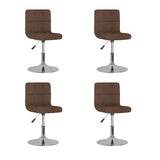 Vidaxl eetkamerstoelen draaibaar 4 st stof bruin