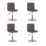 Vidaxl eetkamerstoelen 4 st draaibaar stof taupe