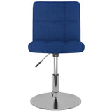Vidaxl eetkamerstoel draaibaar stof blauw