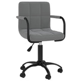Vidaxl eetkamerstoelen draaibaar 4 st fluweel donkergrijs