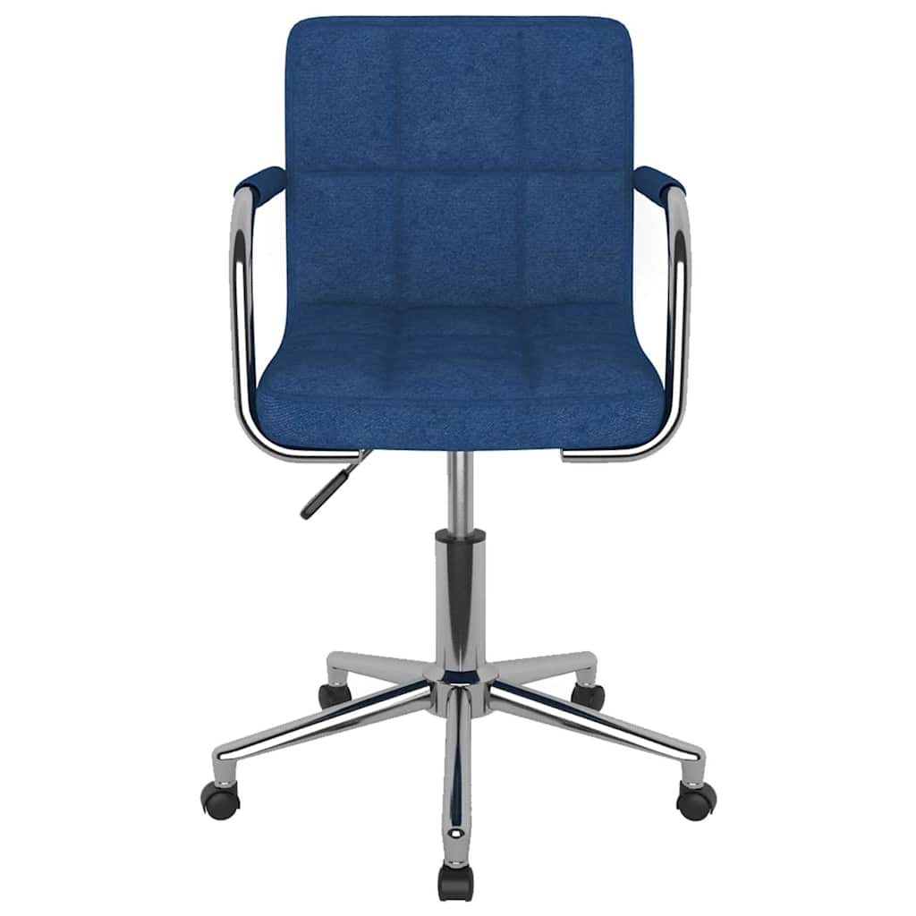 Vidaxl eetkamerstoel draaibaar stof blauw