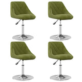 Vidaxl eetkamerstoelen draaibaar 4 st fluweel lichtgroen