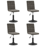 Vidaxl eetkamerstoelen draaibaar 4 st fluweel donkergrijs