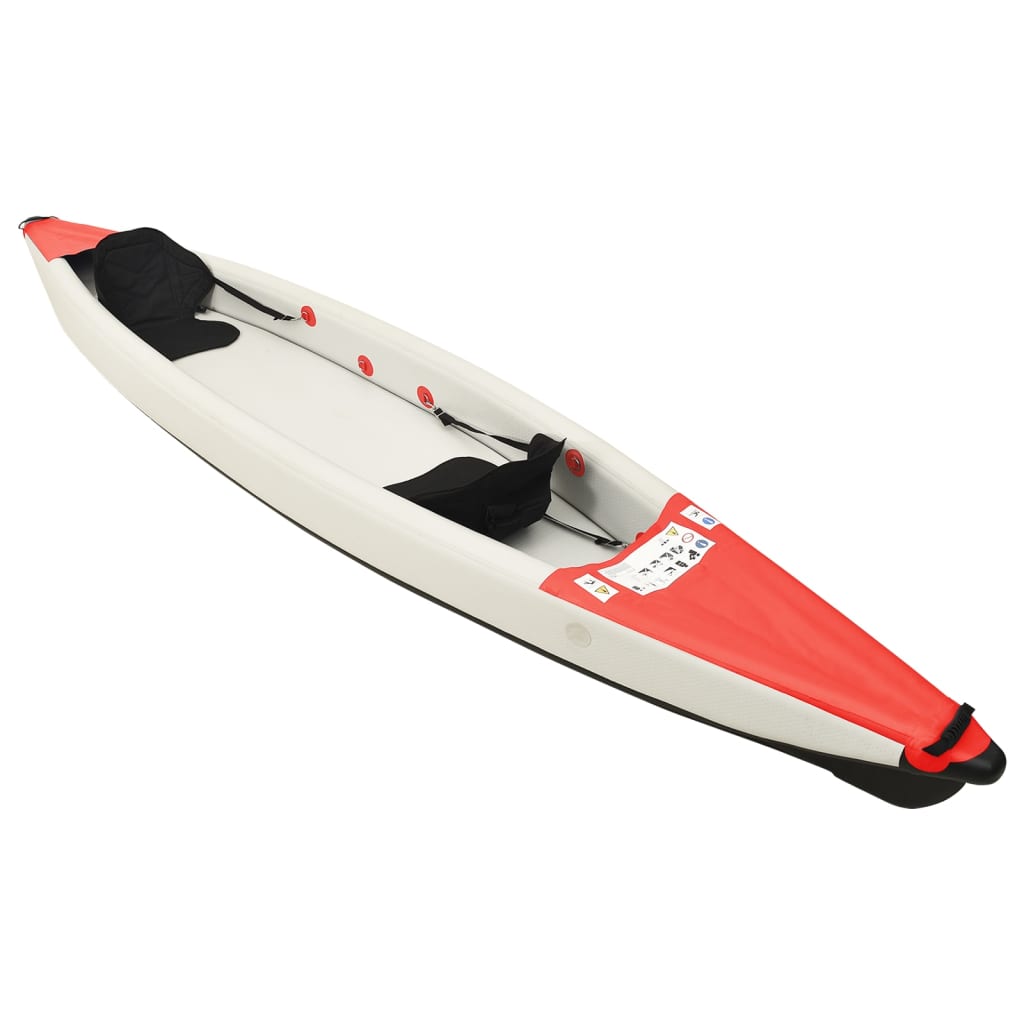 Vidaxl kajak oppustelig 424x81x31 cm polyester rød