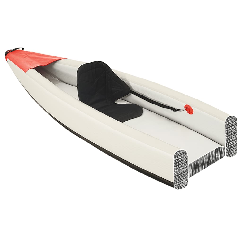 Vidaxl kajak oppustelig 424x81x31 cm polyester rød