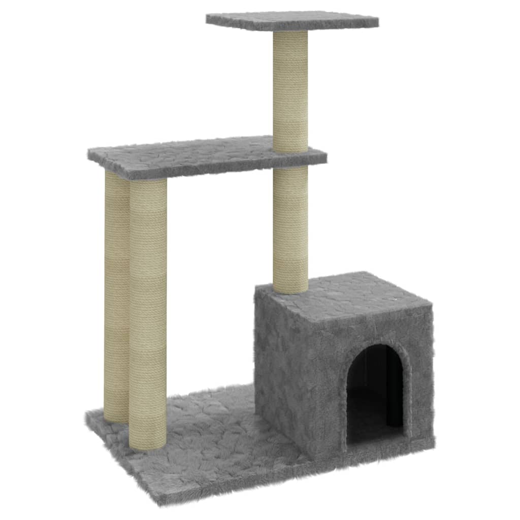 Vidaxl kattemøbler med sisal skrabe stolper 71 cm lysegrå