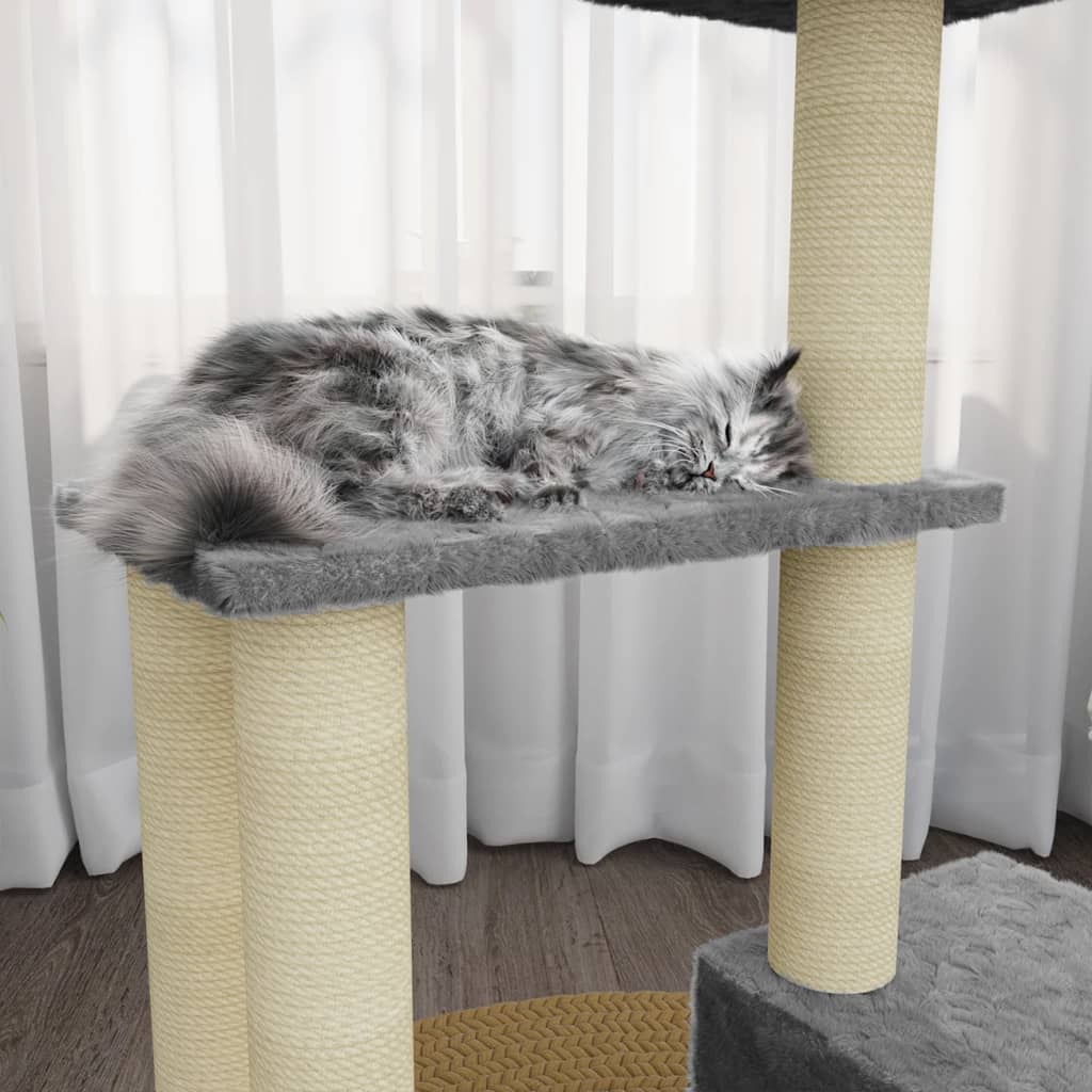 Vidaxl kattemøbler med sisal skrabe stolper 71 cm lysegrå