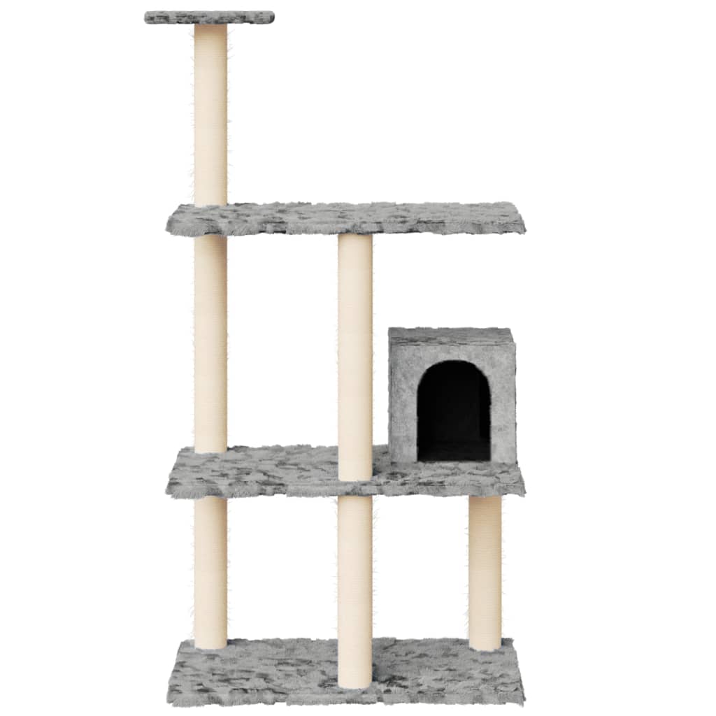Vidaxl kattemøbler med sisal skrabe stolper 119 cm lysegrå