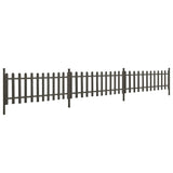 Vidaxl hek met palen 3 st 614x80 cm hkc