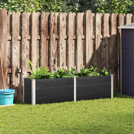 Vidaxl planter hævet 200x50x54 cm HKC grå