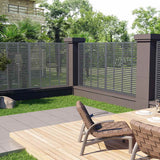 Vidaxl Lamellenhek 180x180 cm HKC Gray