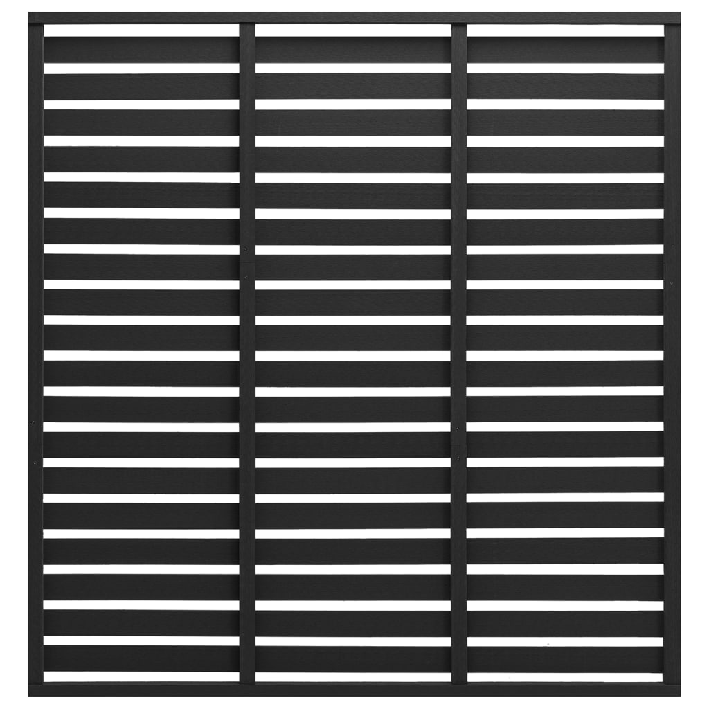 Vidaxl hegnpanel 180x180 cm HKC sort